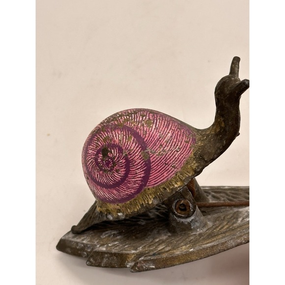 Vintage Allied Brass Snail Letter Holder Solid Brass Desk Decor Paperweight - Picture 9 of 10